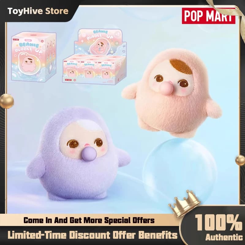 POP MART PUCKY BEANIE BUBBLE UP SERIES - Ciondolo in Peluche Blind Box Mystery Box Busta Sorpresa Giocattoli Bambola Statuetta Anime Carina Ornamento da Scrivania