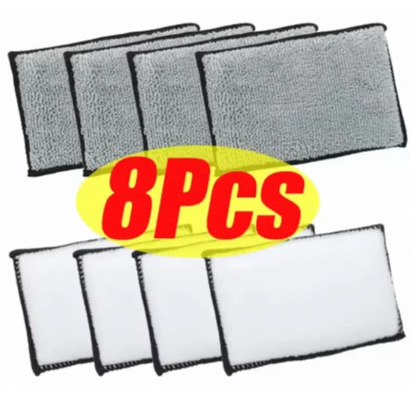 2-8Pcs Auto Detailing Tools Soft Double Side Microfiber Scrubbing Sponge Car Leather Cleaning Microfiber Towel Wax Sponge