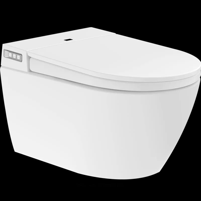 Toilette elettrica intelligente sospesa a parete con serbatoio nascosto moderno con telecomando