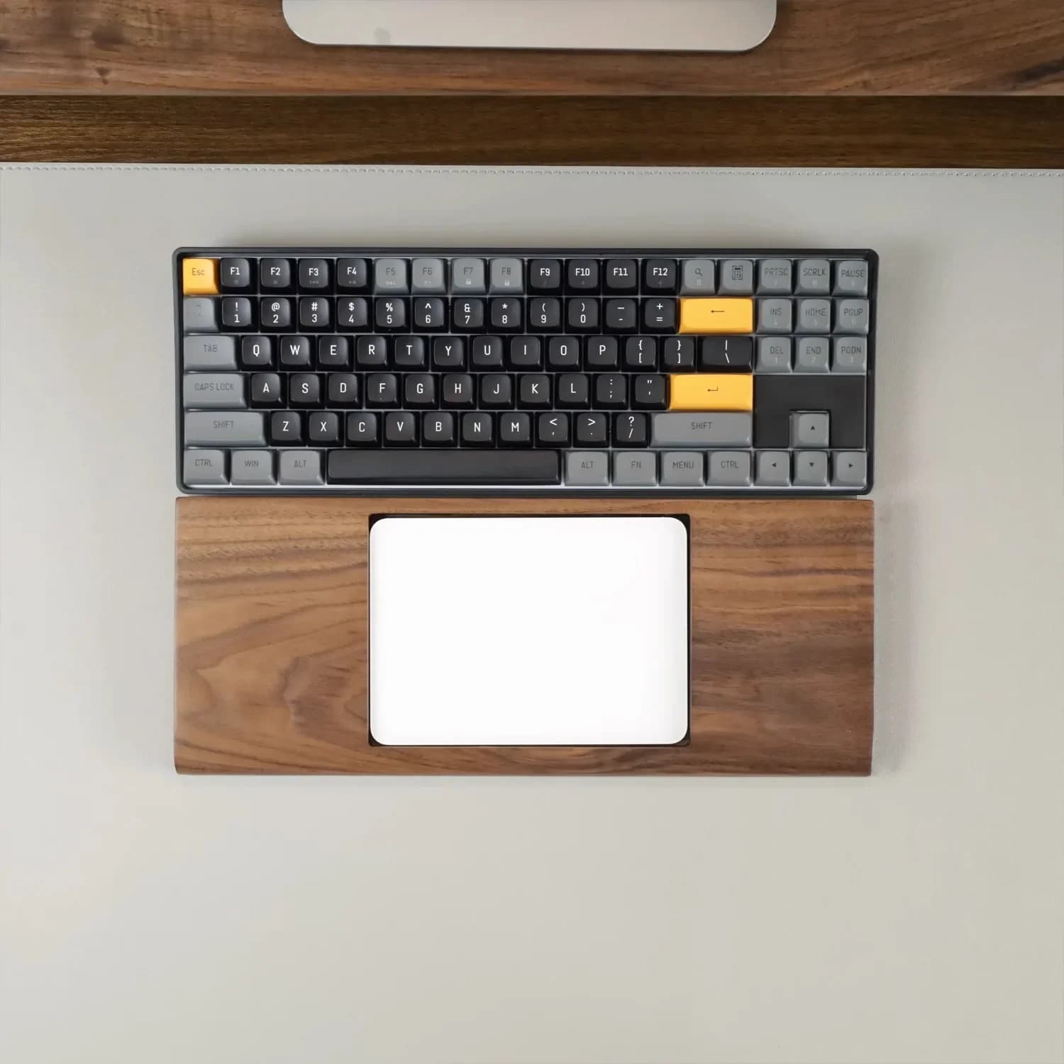 Custom Keyboard Wrist Rest Magic Trackpad Base Mechanical Keyboard Hand Support Multifunctional Bracket Walnut Wood Accessories