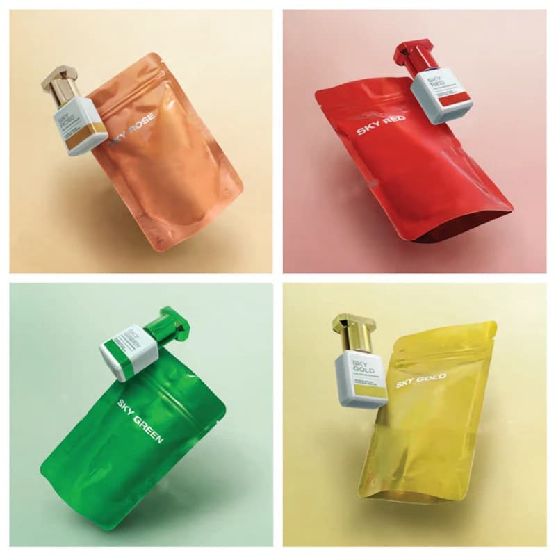 1 pz Originale SKY ROSA/ROSSO/VERDE/ORO Colla Estensioni Ciglia Finte Adesivo Non irritante Durata 8 settimane Colla All'ingrosso