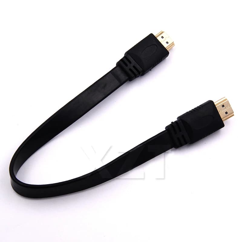 Cavo piatto Full HD corto da 30 cm compatibile con HDMI Supporto cavo piatto da 3D maschio a maschio per TV audio video HDTV