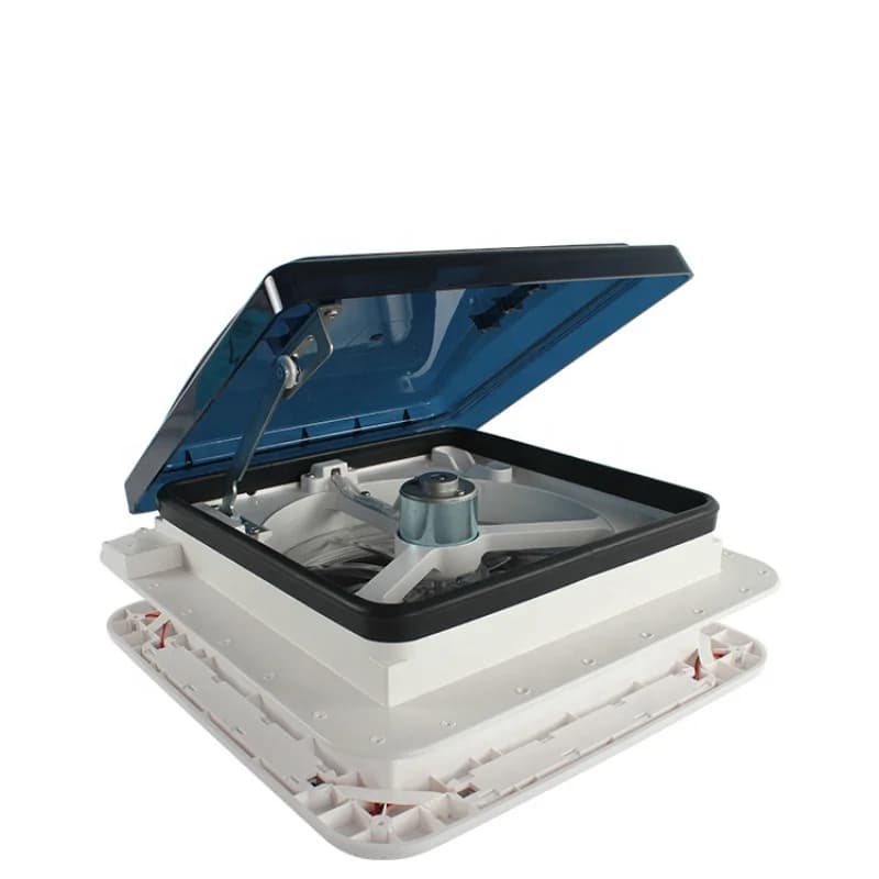 Presa d'aria per tetto per camper 14 DC12V 340 mm Controllo manuale con diodo emettitore di luce Ventola di sfiato per camper resistente ai raggi UV