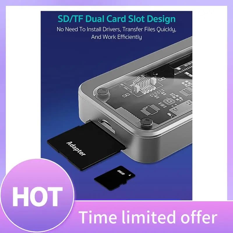 B68A 1 PZ Docking station Gigabit 10 in 1 Tipo C HUB USB compatibile Lettore di schede SD RJ45 Caricatore in plastica PD 100 W HUB USB 3.0