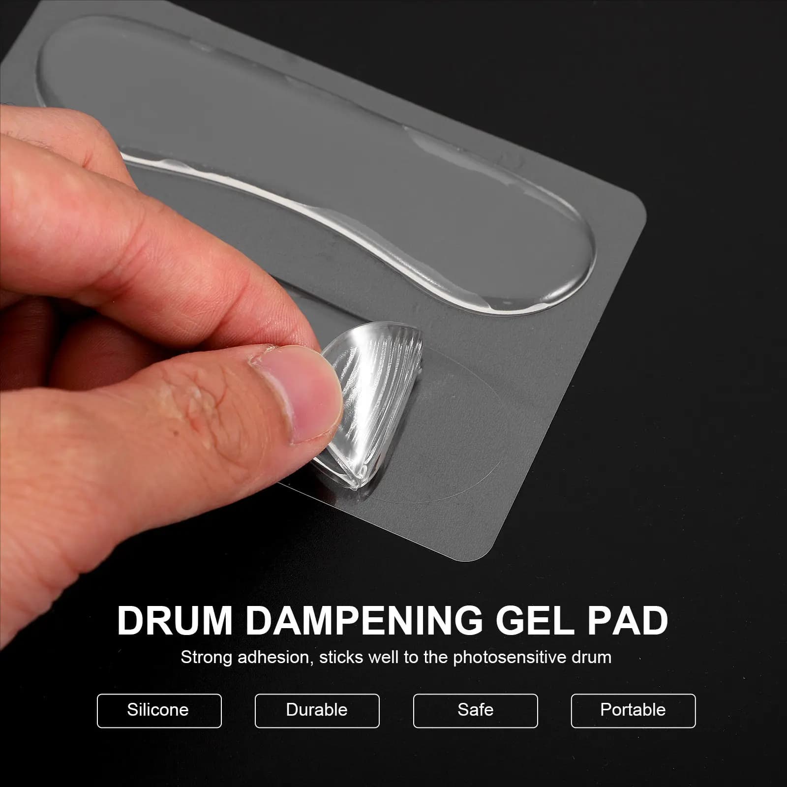 16Pcs Drum Dampener Gel Pad Silicone Elastic Mute Pad for Drum Snare Kit Cowbell Percussion Instrument Tone Control Accessory