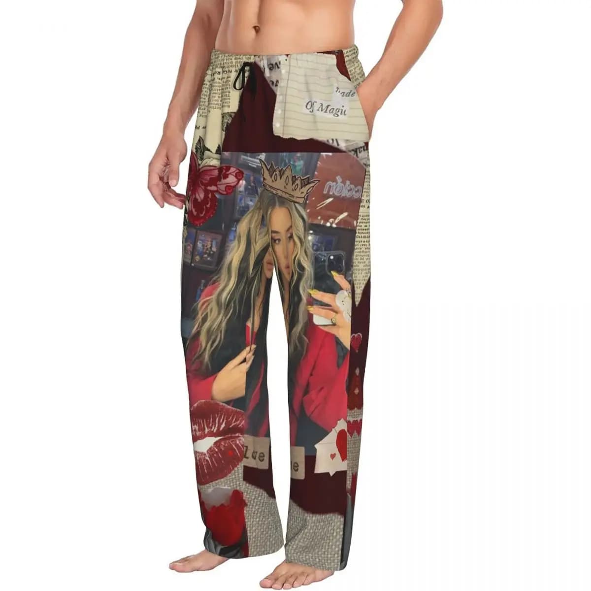 Custom Spanish Lola Indigo Men Pajama Pants Lounge Sleep Sleepwear Bottoms with Pockets