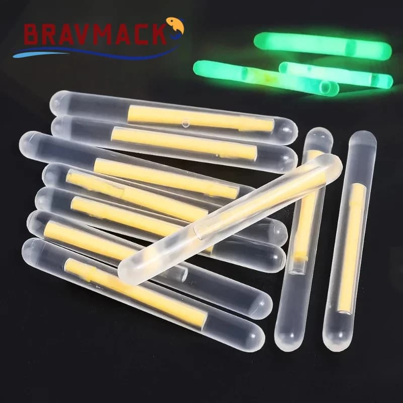 BRAVMACK 50/100 pcs Outdoor Fishing Fluorescent Canna Firefly Canna Fluorescent Fishing Light Canna Floating Light Dark Canna Luminous
