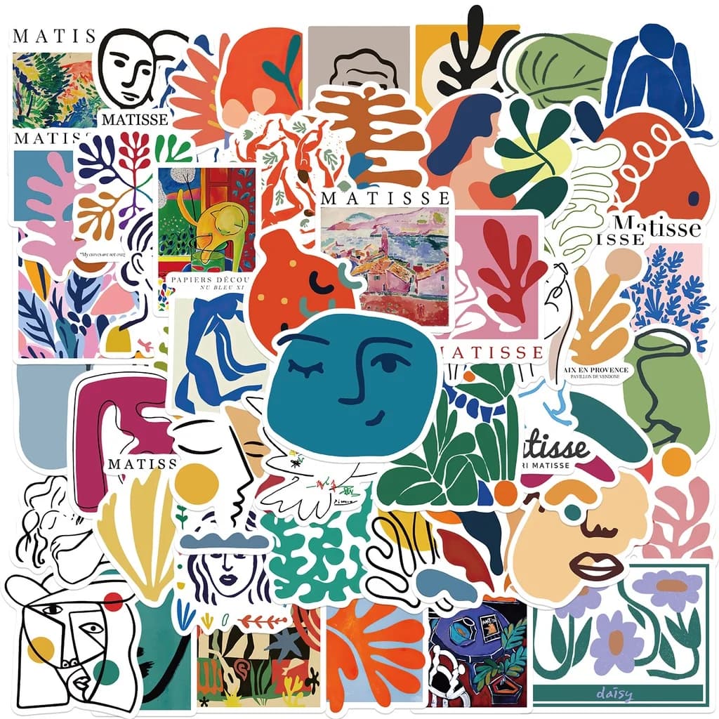 50 waterproof graffiti stickers for landscape painting style Matisse for decals for astucci for hand accounts for bicycle helmet
