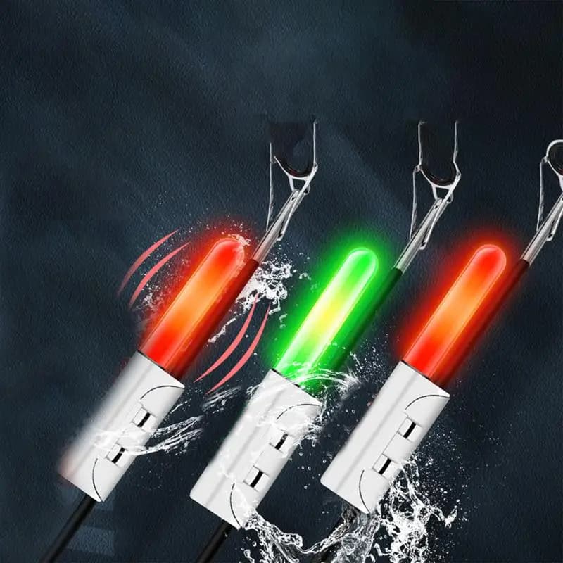 Allarme morso di pesca LED elettronico Canna da pesca notturna Punta Clip Glow Stick Accessorio notturno Indicatore impermeabile Lampada per ecoscandaglio