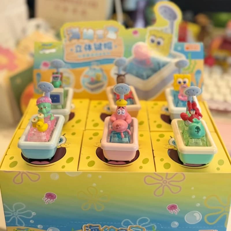 New Spongebob Squarepants Blind Box Keycap Cute Cartoon Figure for Mechanical Keyboard Desktop Decor Collectible Gift for Fans
