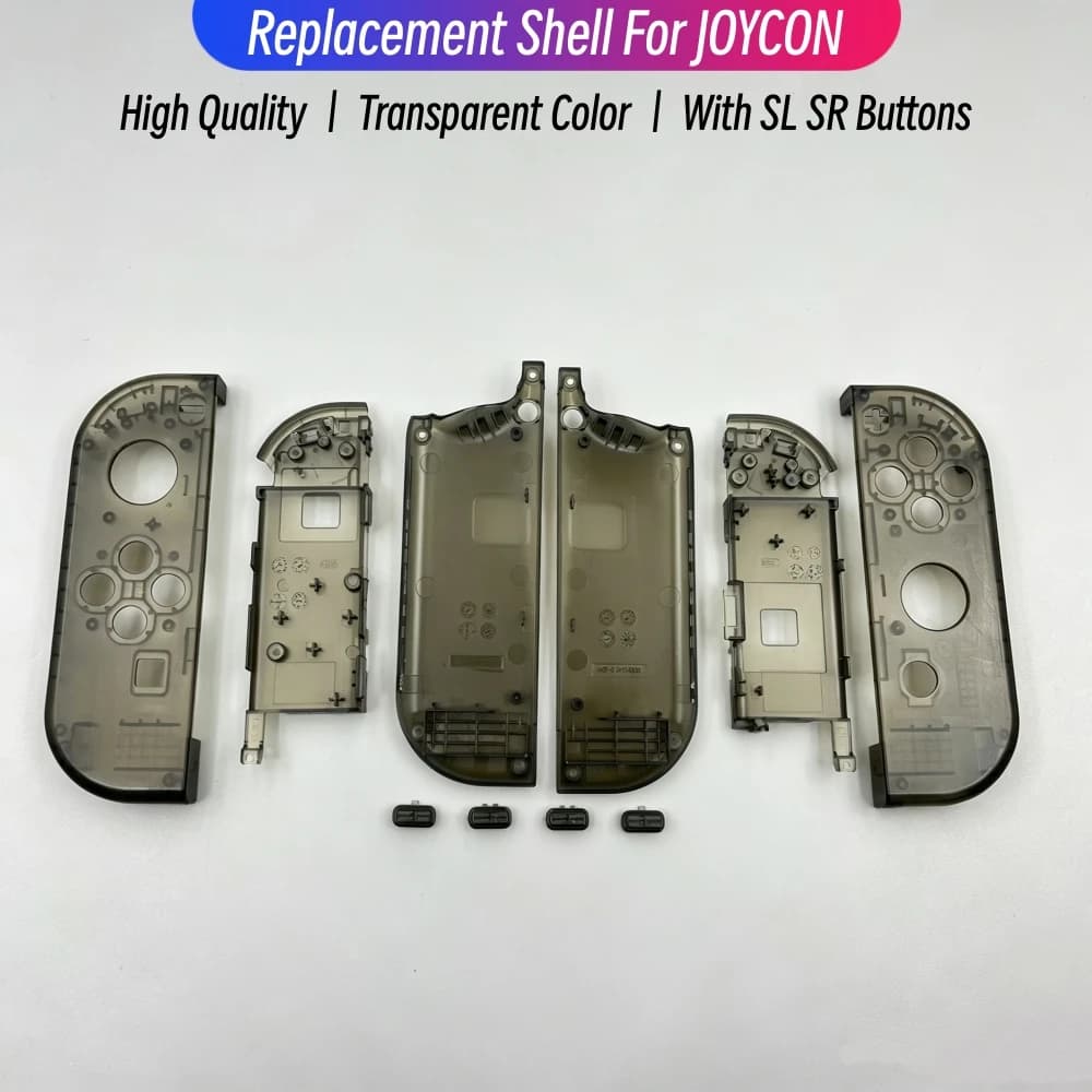 Transparent Replacement Shell for Switch Controller DIY Housing Case for Switch OLED JoyCon Gamepad With SL SR Buttons