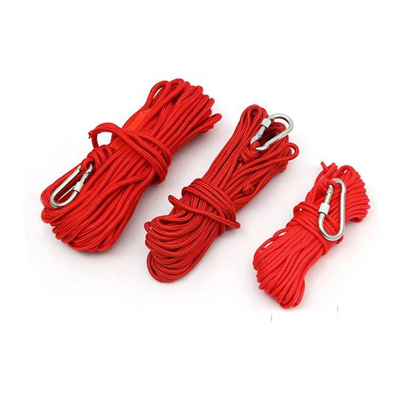 Magnetic rescue fishing rod suitable for powerful insurance rope with neodymium research magnet with 4/6/8 mm x 10/20/30 M