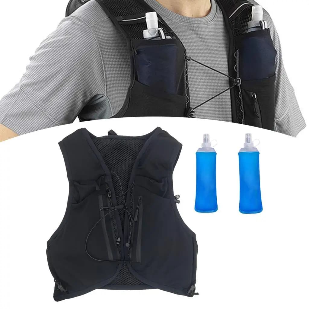 Gilet Idratazione Multitasche, Zaino Sportivo da Esterno, Daypack per Escursionismo, Jogging, Ciclismo, Arrampicata, Borsa per Bici