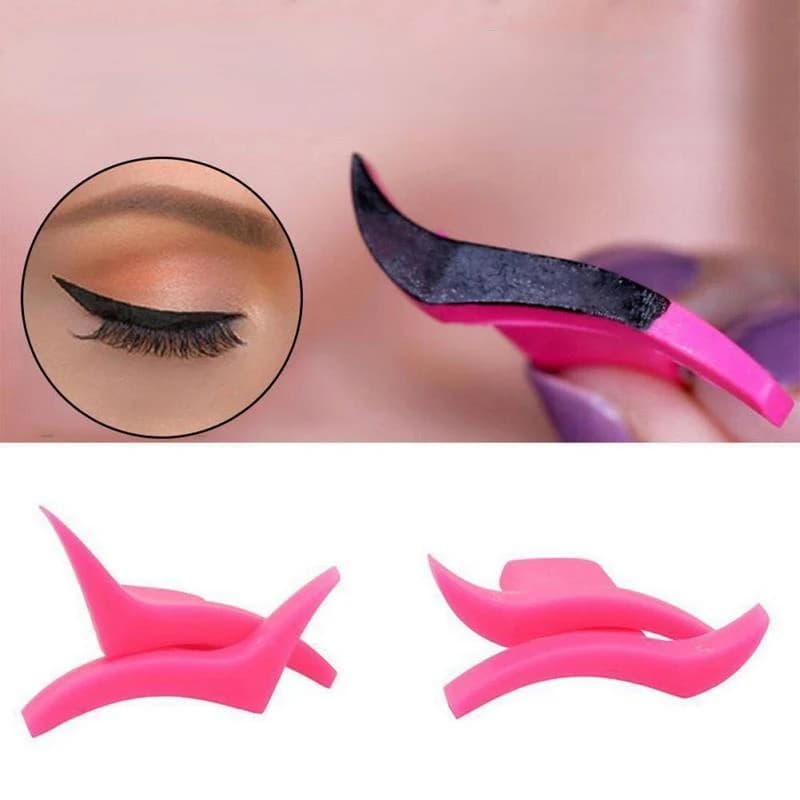 Set di 2 Stencil Professionali per Eyeliner, Modelli per Trucco Occhi, Stencil per Eyeliner a Occhio di Gatto, Strumenti per Applicazione Wing Style