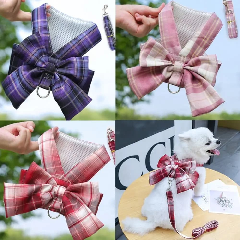Guinzaglio per cani in nylon resistente, pettorina traspirante a gilet per gatti, anti-fuga, con corda di trazione staccabile per animali domestici, per Terrier