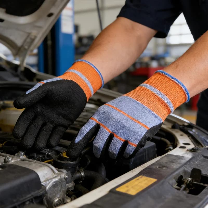 12 paia di guanti protettivi di sicurezza in lattice, fornitori di prodotti di sicurezza professionali, accessori per guanti da lavoro ispessiti, resistenti all'usura e antiscivolo