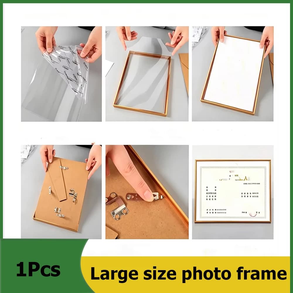 A3 4K 8K Large Picture Frame Wall Mount Aluminum Artwork Certificate Document Frame For Office Business Credential Display