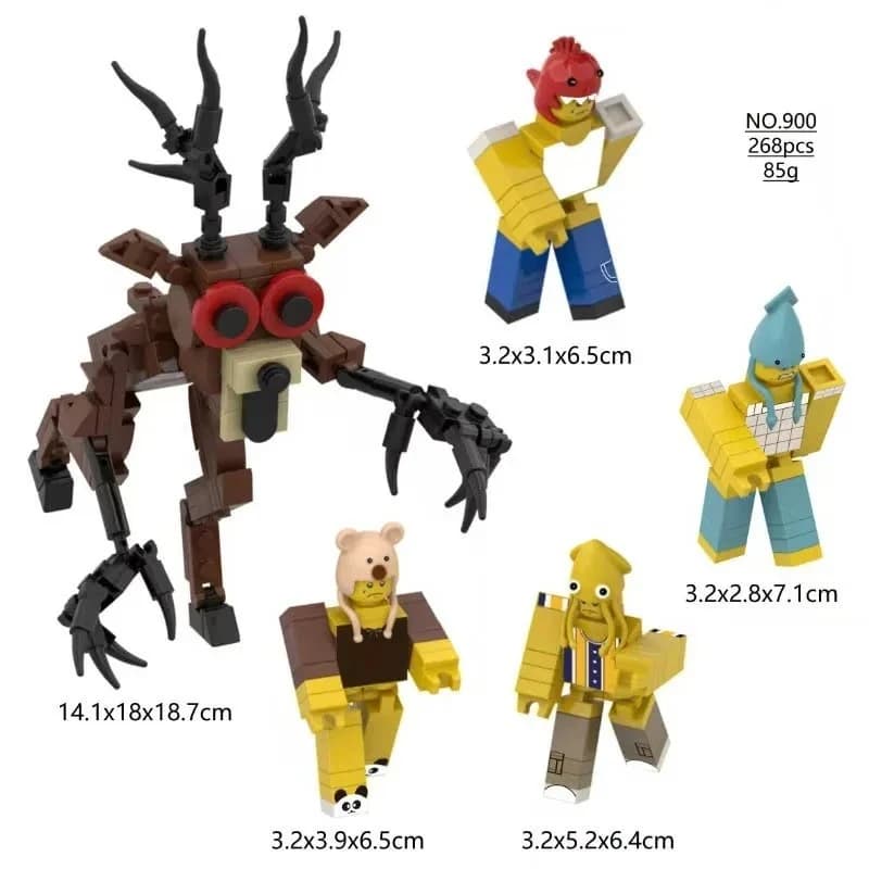 Set di Costruzioni 99 Notti nella Foresta, Collezione di Personaggi Mostro, Cervo, Gufo, Modello Fai-da-Te, Regalo per Bambini