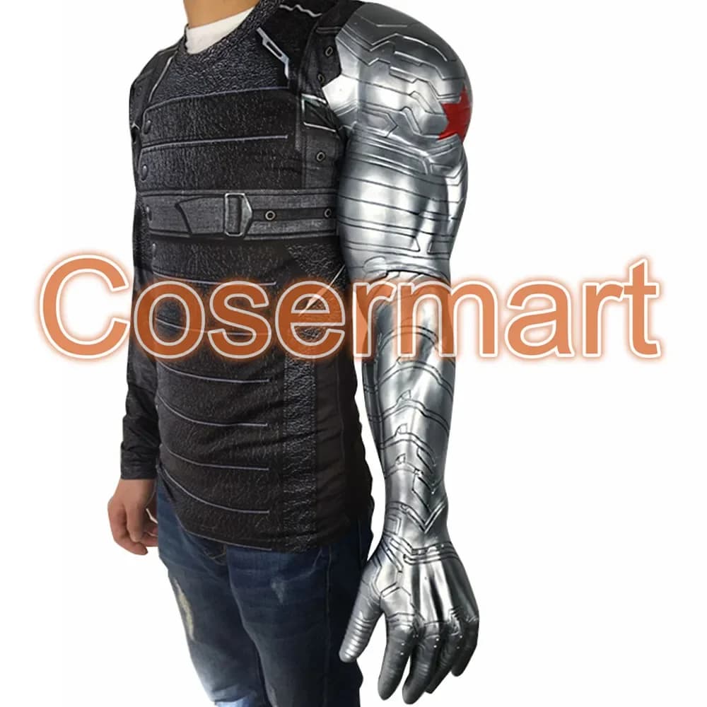 Accessori anime Soldato invernale Braccio Capitan America 3 Bucky Barnes Armatura per braccio Cosplay Prop Lattice di alto livello Uomo Vendita calda