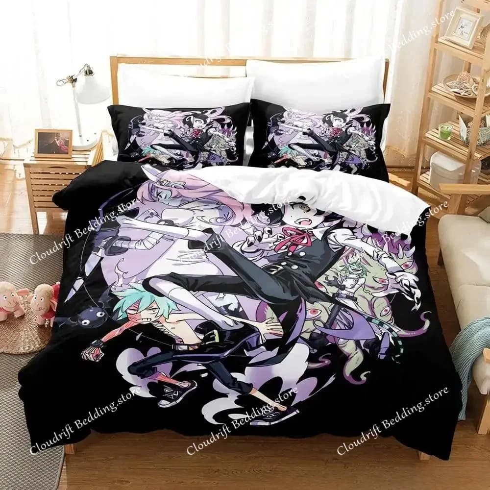 Set di Biancheria da Letto Devil's Candy, Misure Singolo, Matrimoniale, Queen, King, Set Copripiumino per Adulti e Bambini, Set Lenzuola 3D Anime 026