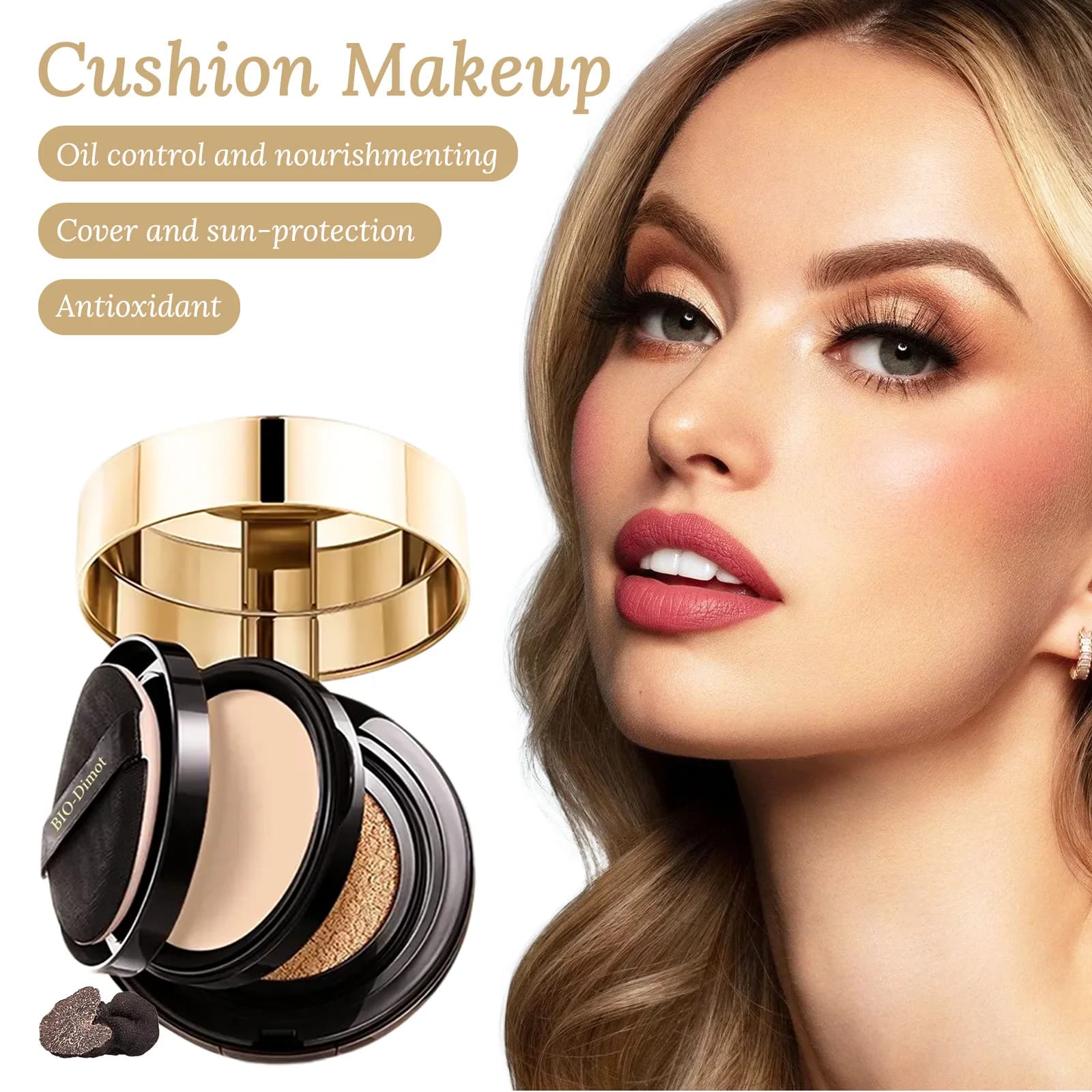 2 IN 1 Fondotinta a cuscino d'aria + Cipria pressata opaca Trucco BB Cream Correttore Controllo olio Cosmetici impermeabili a lunga durata