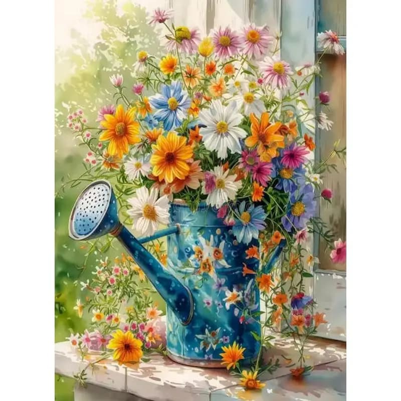 CHENISTORY Picture By Numbers Wildflower Bouquet Acrylic Paint By Number Animals DIY Gift Hand Painted Wall Art Drawing Home Dec