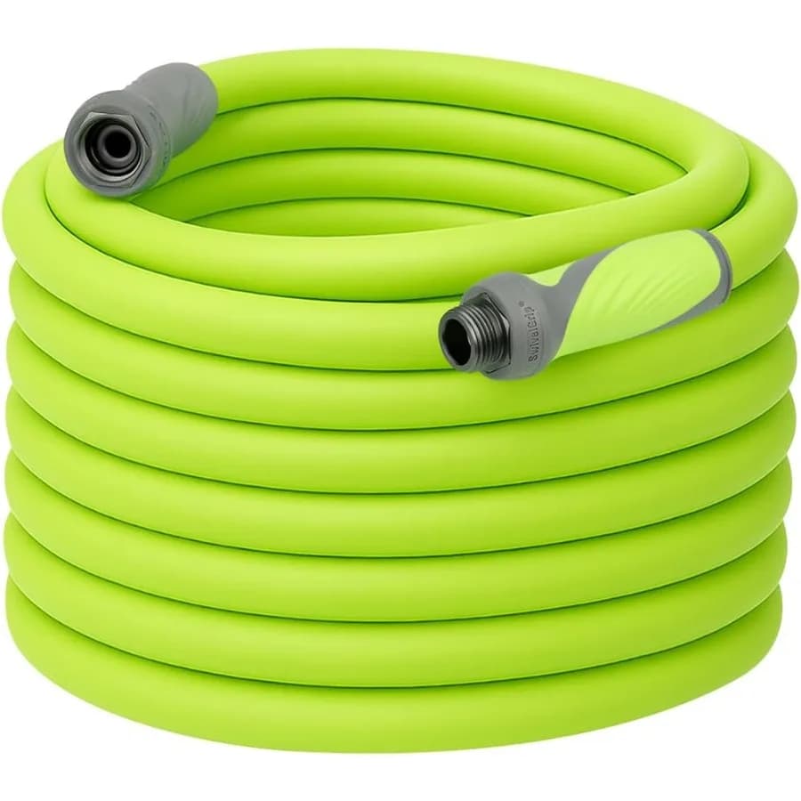 5 8 inches. 100-foot AllWeather light garden pipe with swivel handle for outdoor irrigation Durable and flexible design with leaks