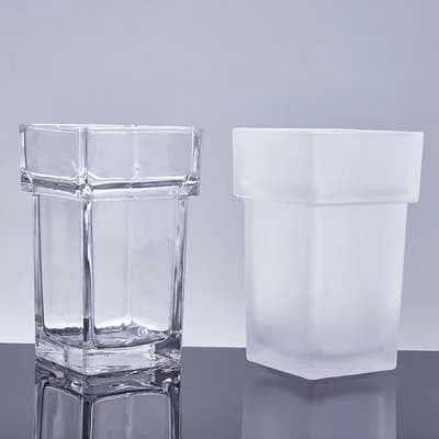 Quadrato di vetro wc tazza supporto di spazzola, servizi igienici parti di ricambio