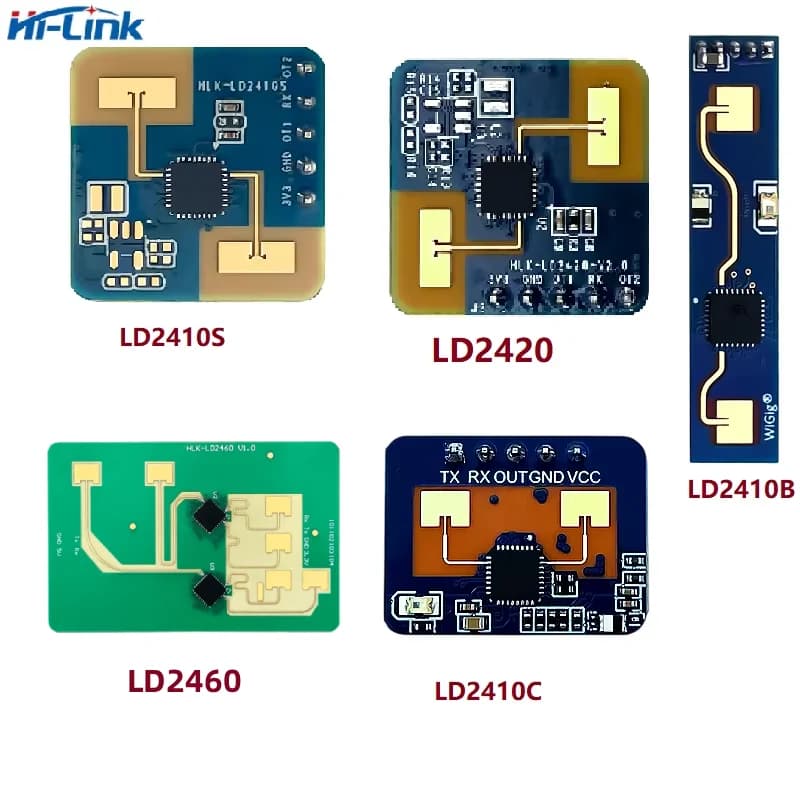 Hi-link New kit human presence radar module 24G LD2410 Breathing and heartbeat monitoring Intelligent contactless induction sensor