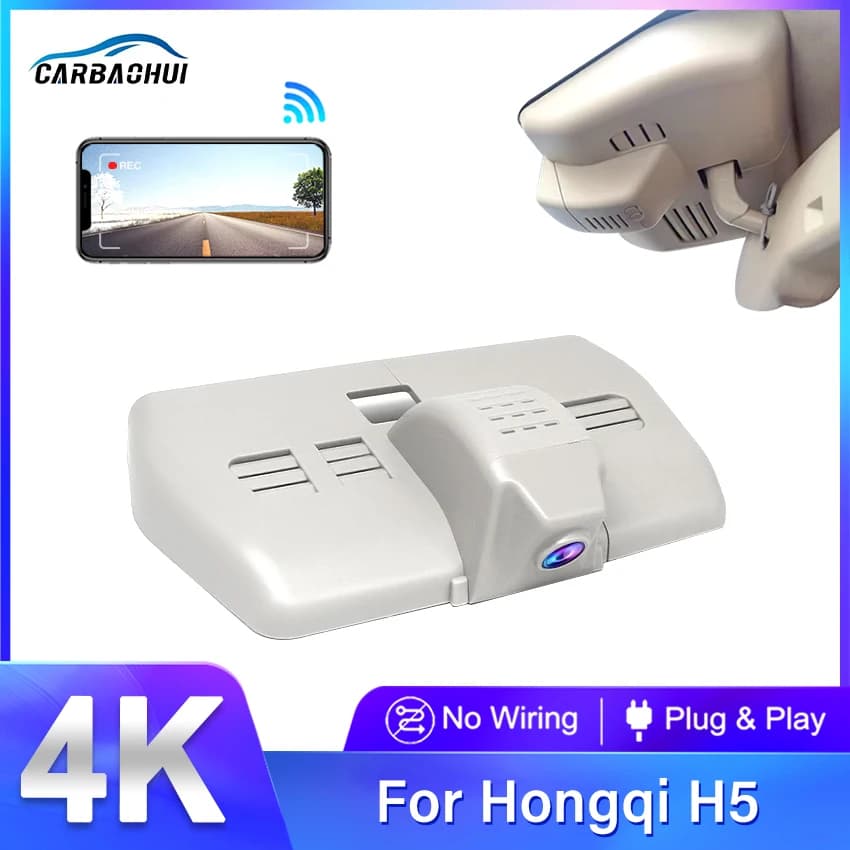 4K 2160P Plug and Play Car DVR Dash Cam Wifi Camera Driving record for Hongqi Hong Qi H5 2018-2022 Wireless DashCam