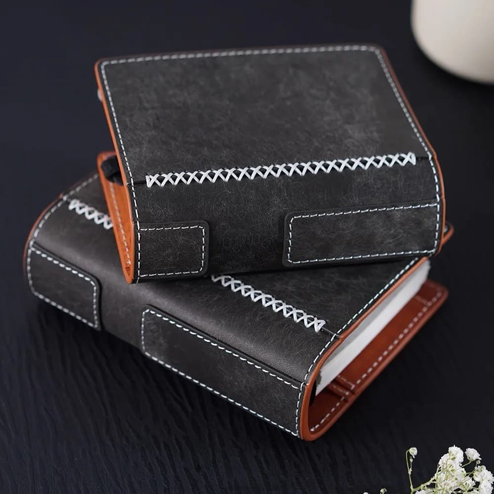 Yiwi Semplice A8 a7 Raccoglitore in vera pelle Notebook Portatile Mini Diario Planner Programma 5 Fori Blocco note Diario