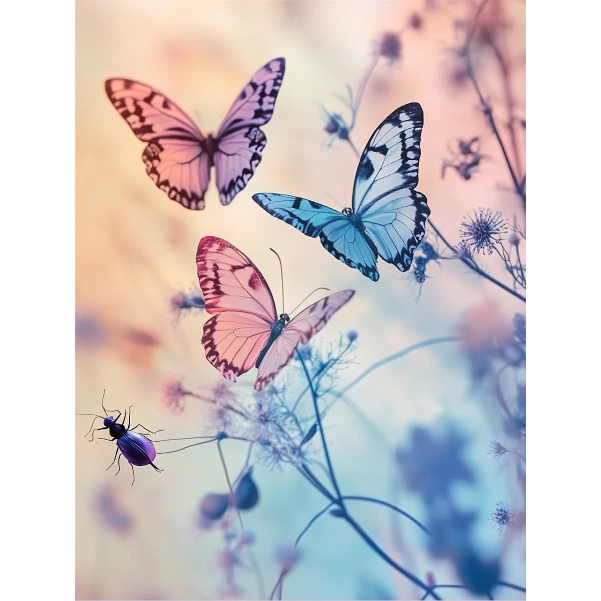 2D flat Animal Pattern Diamond Painting, Fun Home Decor, Interesting Holiday Gift, Cute Souvenir and Nice Present for Family with Kids