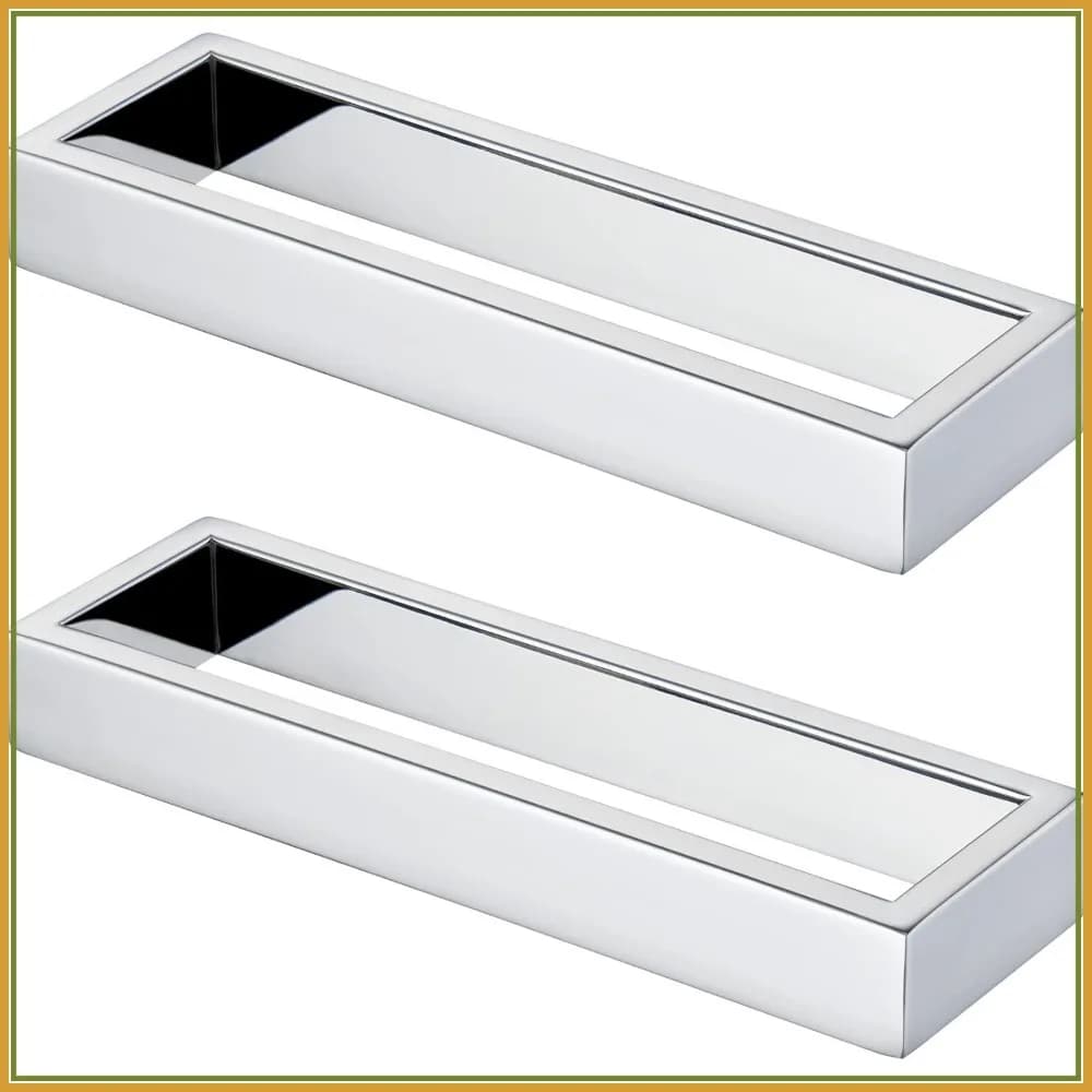 Portasciugamani Cromato da Parete, Barre Portasciugamani da 9 Pollici, Supporti per Cucina in Acciaio Inossidabile Lucido, Accessori Bagno, Confezione da 2