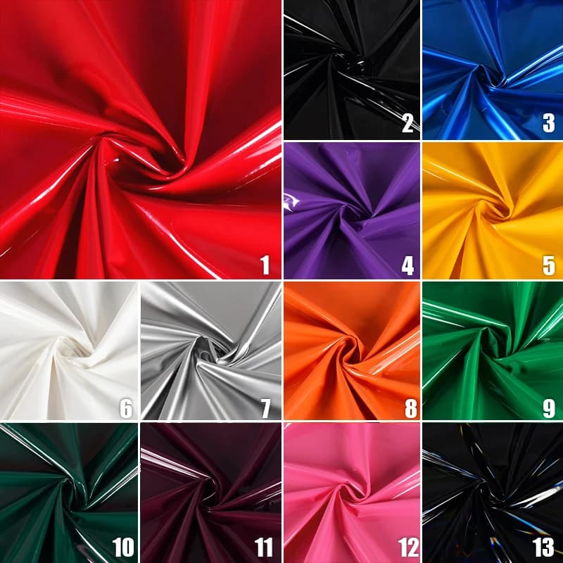 Glossy Leather Fabric Mirror Effect, Elastic PVC Material for Fai-da-Te sewing, Costumes, Dresses, Leggings, Palcoscenic Clothing