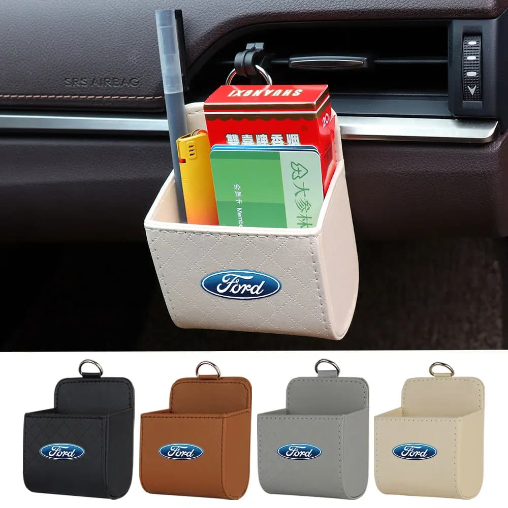 Car Air Outlet Hanging Storage Box Organizer Accessories For Ford Focus Fiesta Kuga Mondeo Fusion Ranger Smax Edge Mustang ST