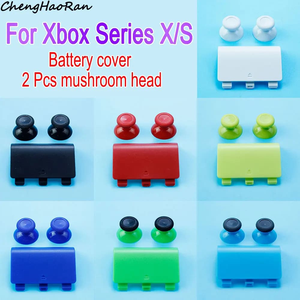 1 pz Coperchio della batteria in plastica Coperchio posteriore Custodia 3D Thumbstick analogico Joystick Cap Parte di ricambio per controller XBox Series SX