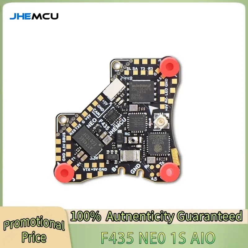 JHEMCU F435 NEO 1S AIO ICM42688P Blackbox 16MB con ESC Integrato 4-in-1 da 5A Dshot300 Scheda Esterna TYPE-C per Droni FPV RC