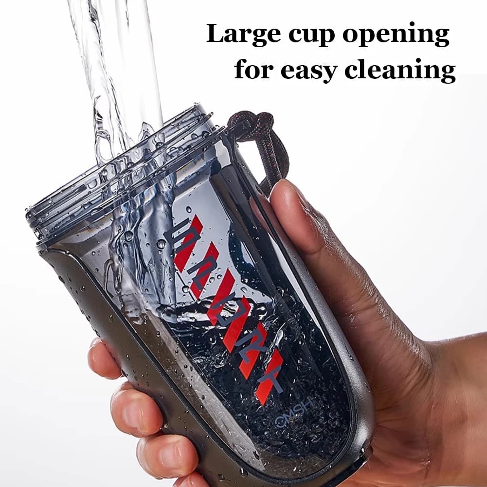 590ml Sporty Shaker Bags with Mixer Sphere, Powder Protein Portable Bottle, Gym Cup, Camping, Hiking & Sport