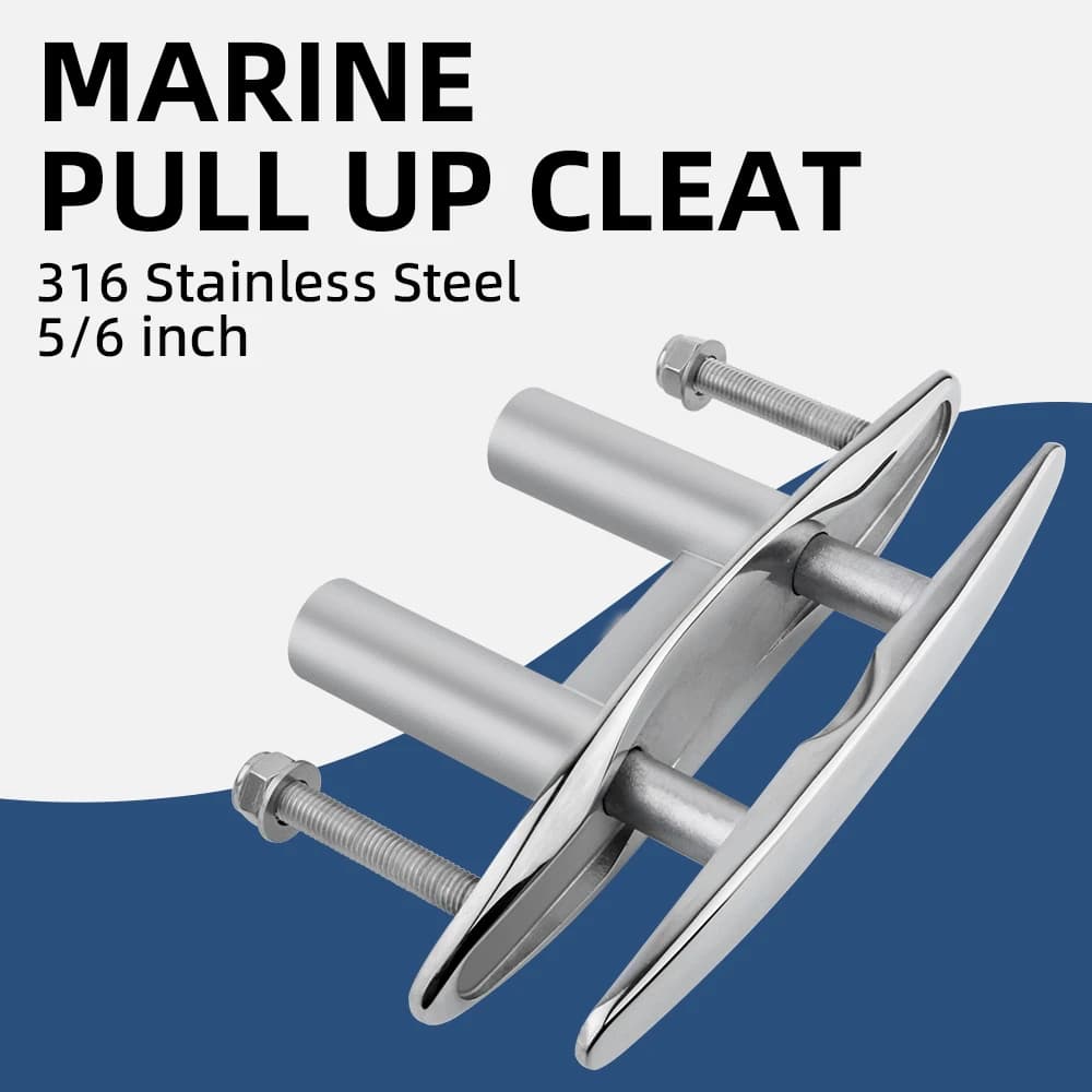5/6 pollici in acciaio inossidabile 316 tacchetta a filo barca pop up tacchetta pull up accessori per barche montaggio retrattile corda di ormeggio yacht