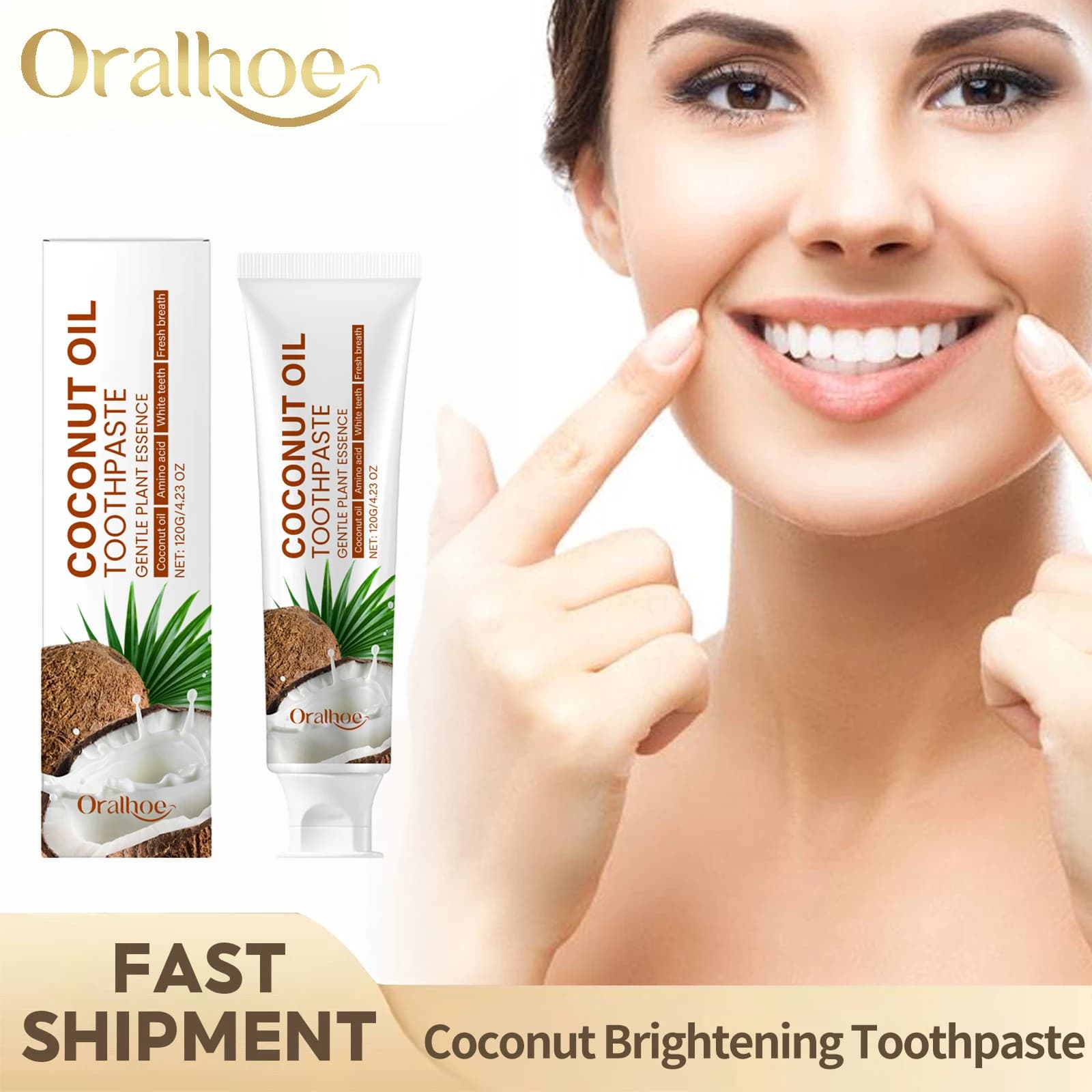 Coconut oil Dentifricio Teeth whitening Remove Tartarus Cleaning Smoke Tea Macchie Fresh Oral Alito Dental Corrector Lighting Care