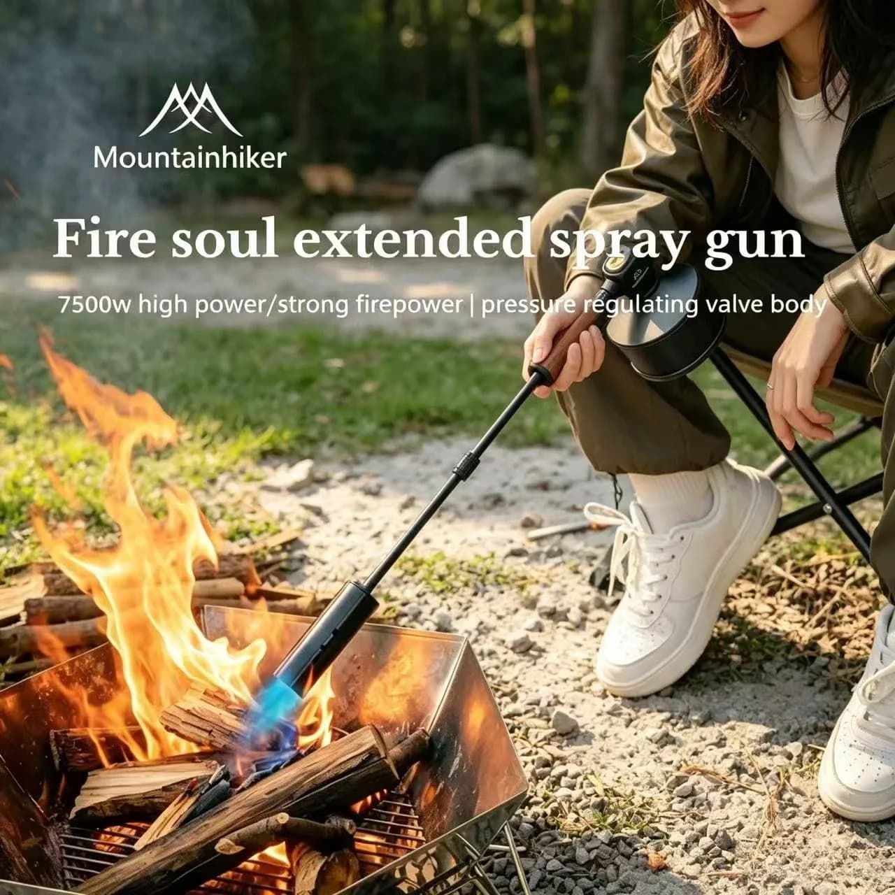 Welding Gas Burner Flame Torch BBQ Cooking Camp Ignition Flamethrower Outdoor Tool Spray Gun Removable Stove Long Flame Igniter