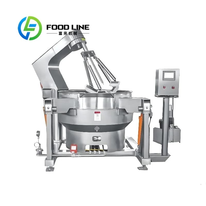 Cooking kettle for Cantina 100l 500l Gas/electric heating boiler with mixer for tomato paste sugar production