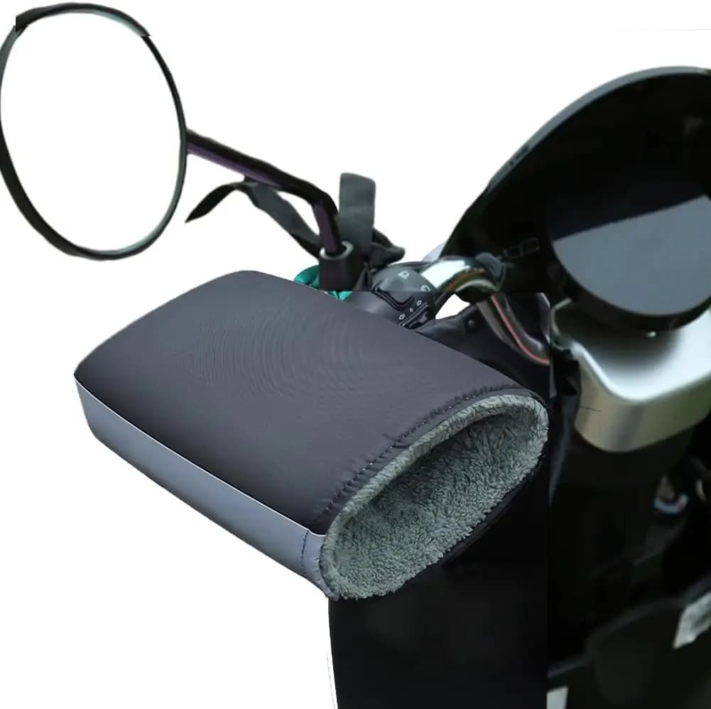 Guanti da moto invernali universali Manicotti per manubrio Striscia riflettente Copri manubrio caldo per moto Scooter Attrezzatura da equitazione