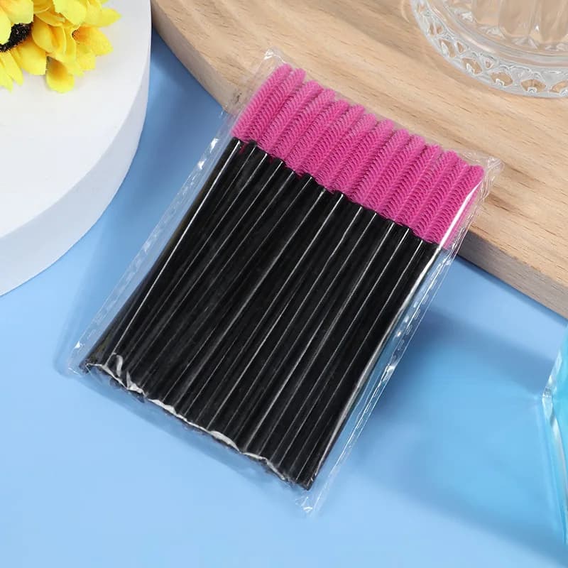 500 pz/lotto Cosmetico Estensione Delle Ciglia Pennello Usa E Getta Bacchette Applicatore di Trucco Lash Silicone Usa E Getta Spazzole Per Ciglia