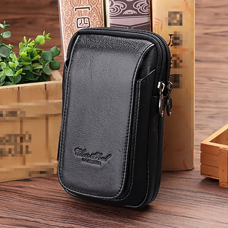 Custodia in vera pelle per cellulare/mobile, cintura, marsupio, marsupio, borsa, denaro, vera pelle bovina, marsupio maschile, borsa con gancio