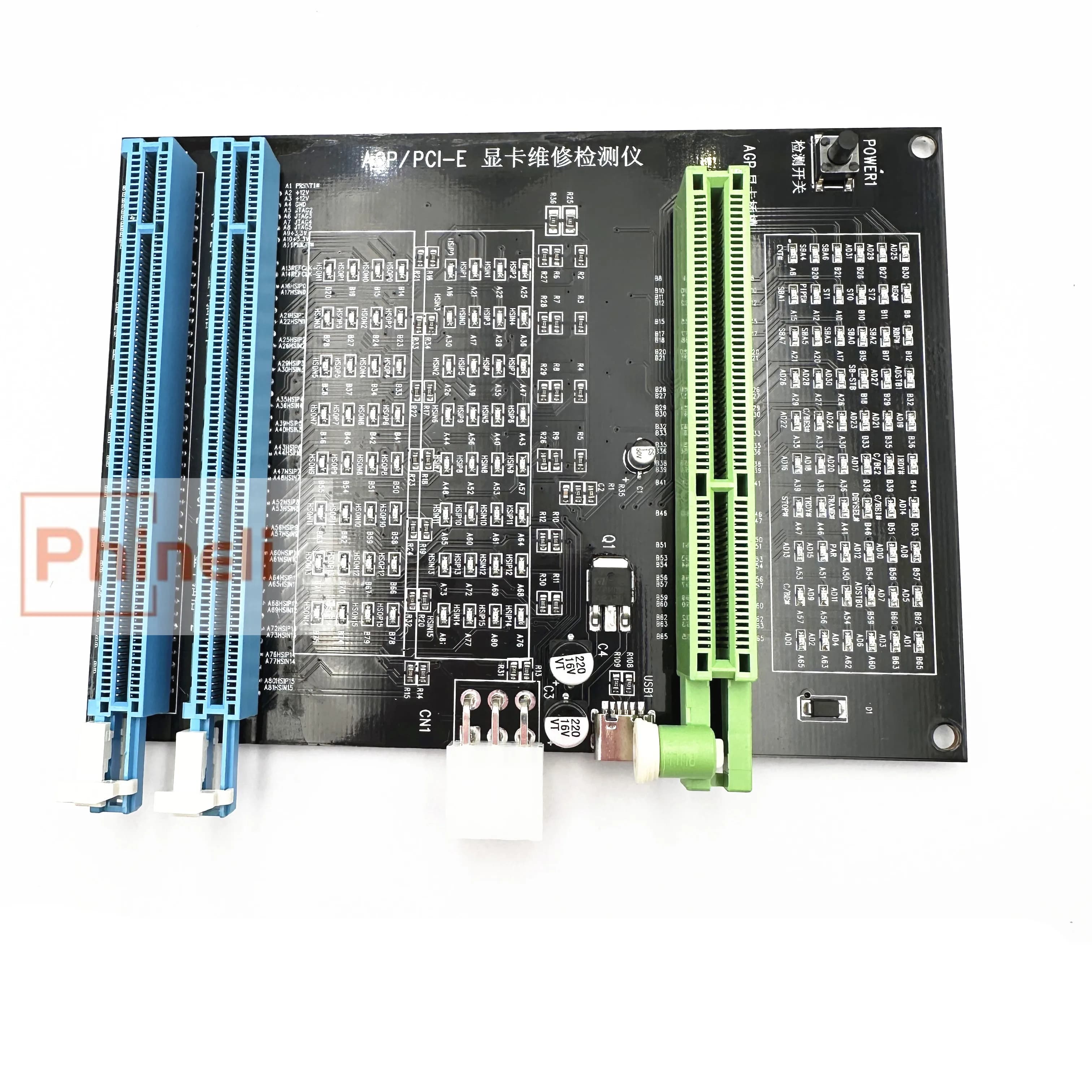 PC AGP pci-e X16 Tester presa a doppio uso Display scheda Video grafica Checker Tester strumento diagnostico della scheda grafica