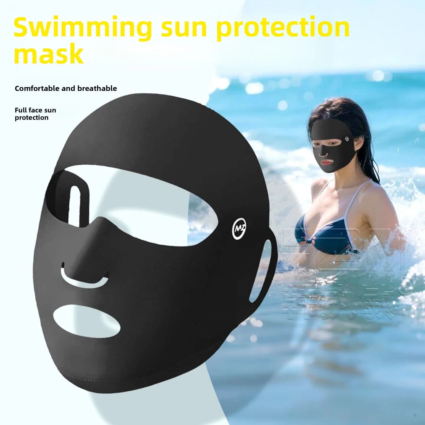 Women's Integrated Surf Mask, Breathable Protective Occhialini for Swimming, Underwater Mask with Cover for Naso and Mouth