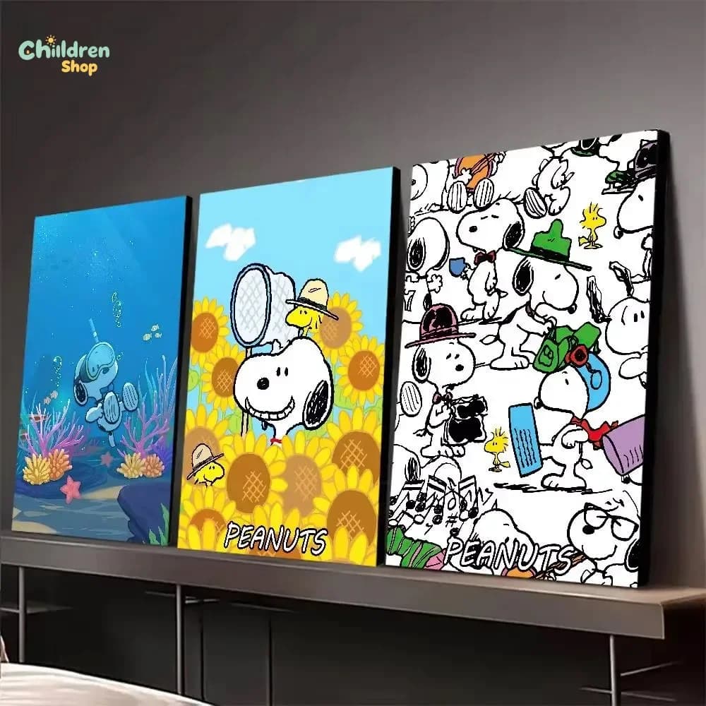 Diamond Painting Snoopy Cartoon Round/Square Full Diamond Mosaic Artwork Creative Handmade Home Office Decor Gift,No Frame