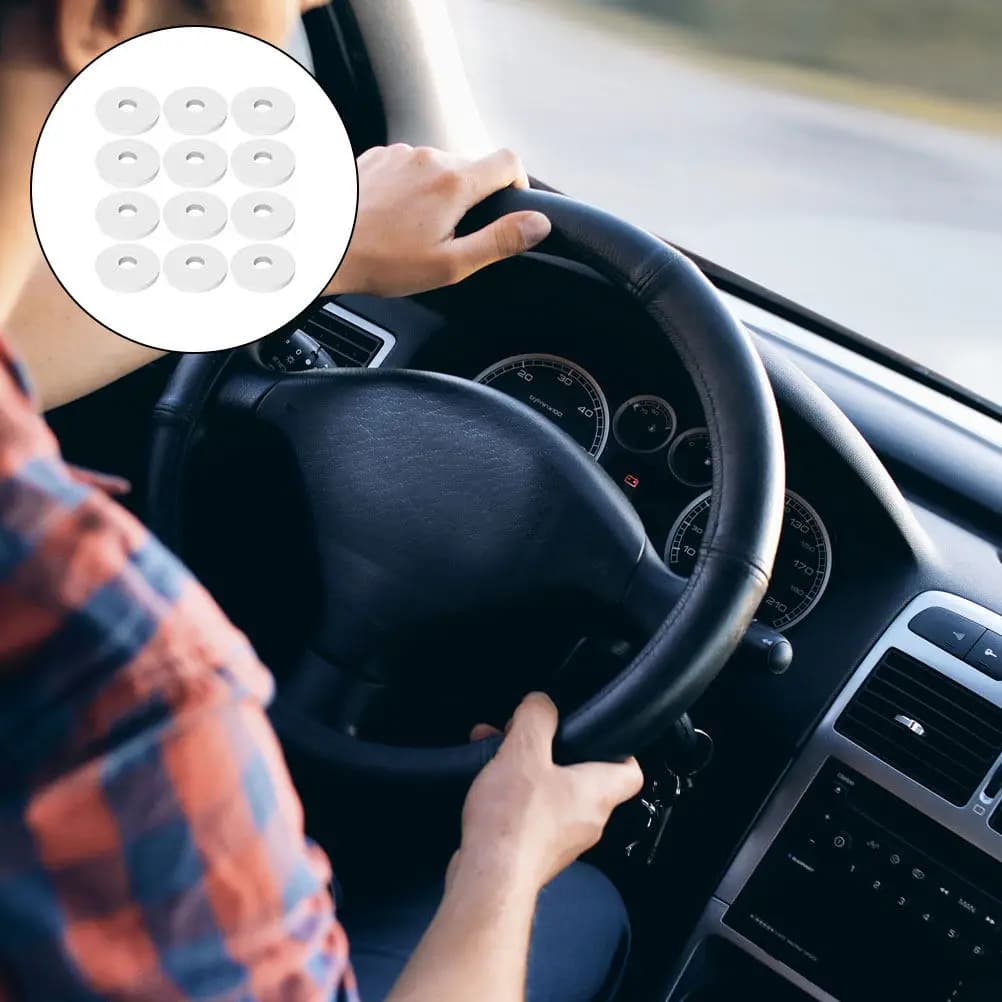 12 Pezzi Ricariche Profumate per Aromaterapia, Design Rotondo Cavo per Diffusore a Clip per Auto, Deodorante per Ambienti, Ricariche per Aromi Auto