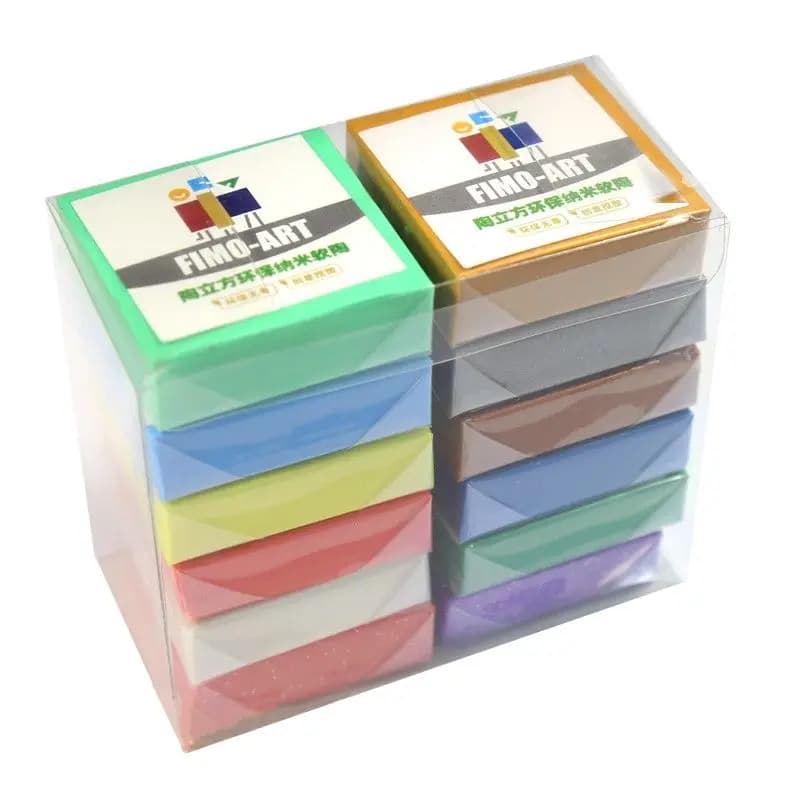 12 pz FAI DA TE Argilla Polimerica Cottura Kit di Colata A Mano Puzzle Modellazione di Argilla Slimes Stampa A Mano Del Bambino Giocattoli Divertenti Per I Bambini